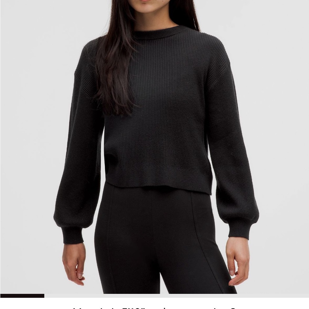 lululemon athletica reversible crossover sweater black